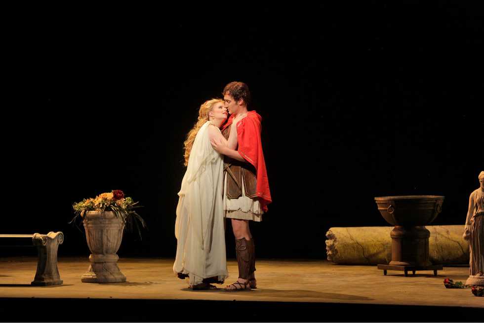 A scene from the Santa Fe Opera production of Troilus & Cressida (Scenes).